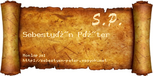 Sebestyén Péter névjegykártya